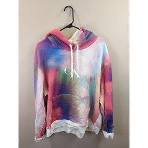 Men's Calvin Klein Jeans Pride Rainbow All Over Print Pullover Hoodie xxl
